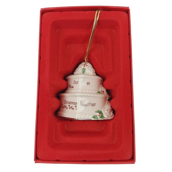 Lenox Our First Christmas Together Cake Christmas Tree Ornament Holiday Decor - Picture 6 of 9